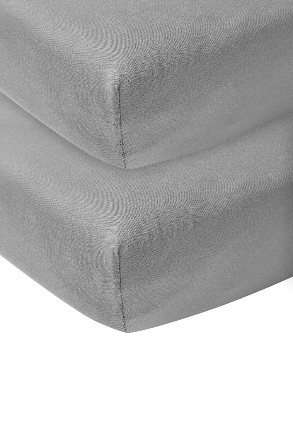 Hoeslaken Wieg Jersey Grijs 2-Pack - 40x80/90cm - afbeelding 2
