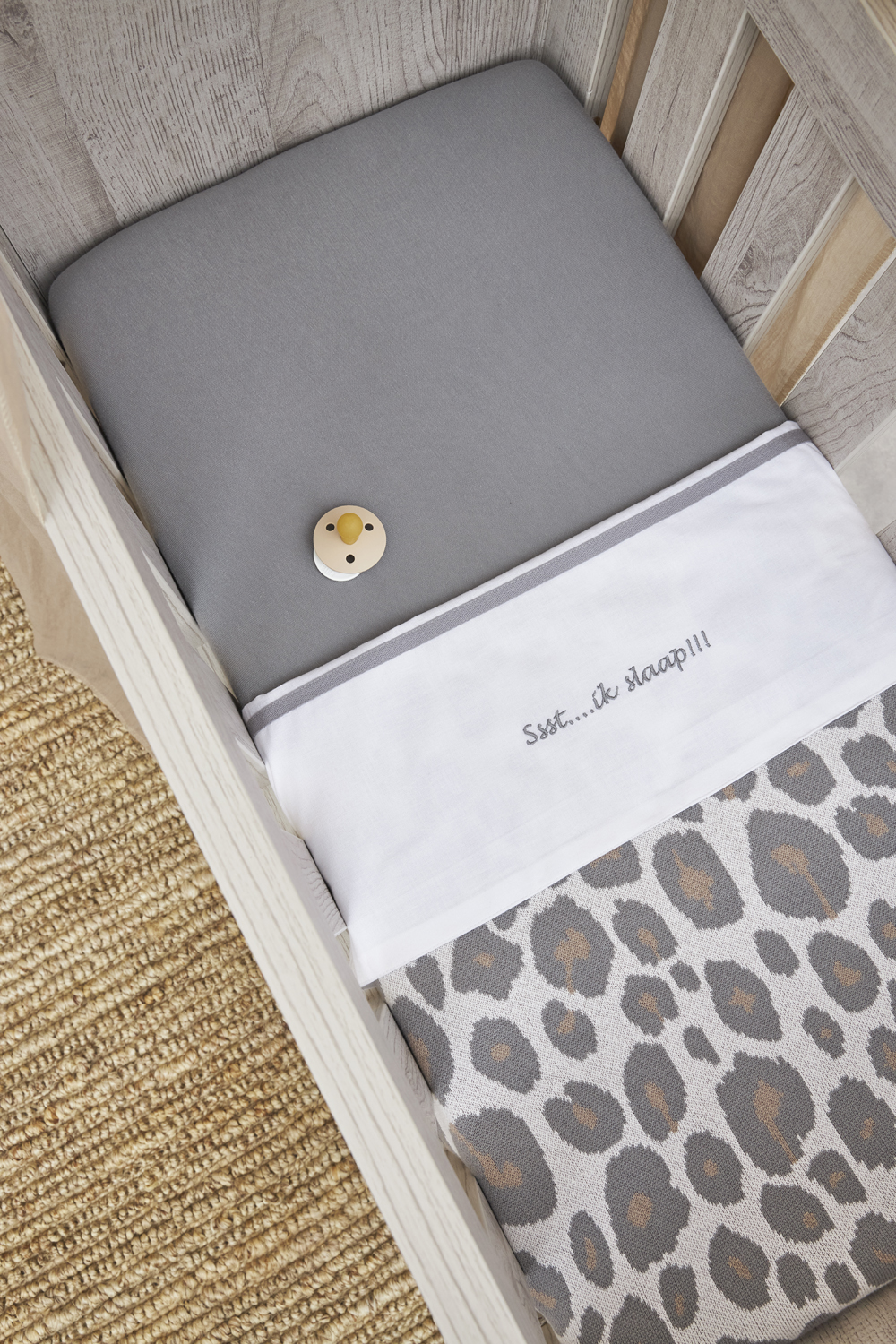 Hoeslaken Wieg Jersey Grijs 2-Pack - 40x80/90cm