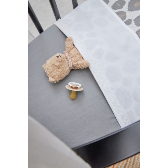 Co-sleeper Hoeslaken 2-pack Jersey Uni - Grijs - 50x90cm