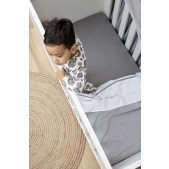 Meyco - Hoeslaken Ledikant 2-Pack Grijs 60x120cm