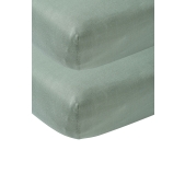 Hoeslaken Juniorbed 2-Pack Stone Green 70x140/150cm