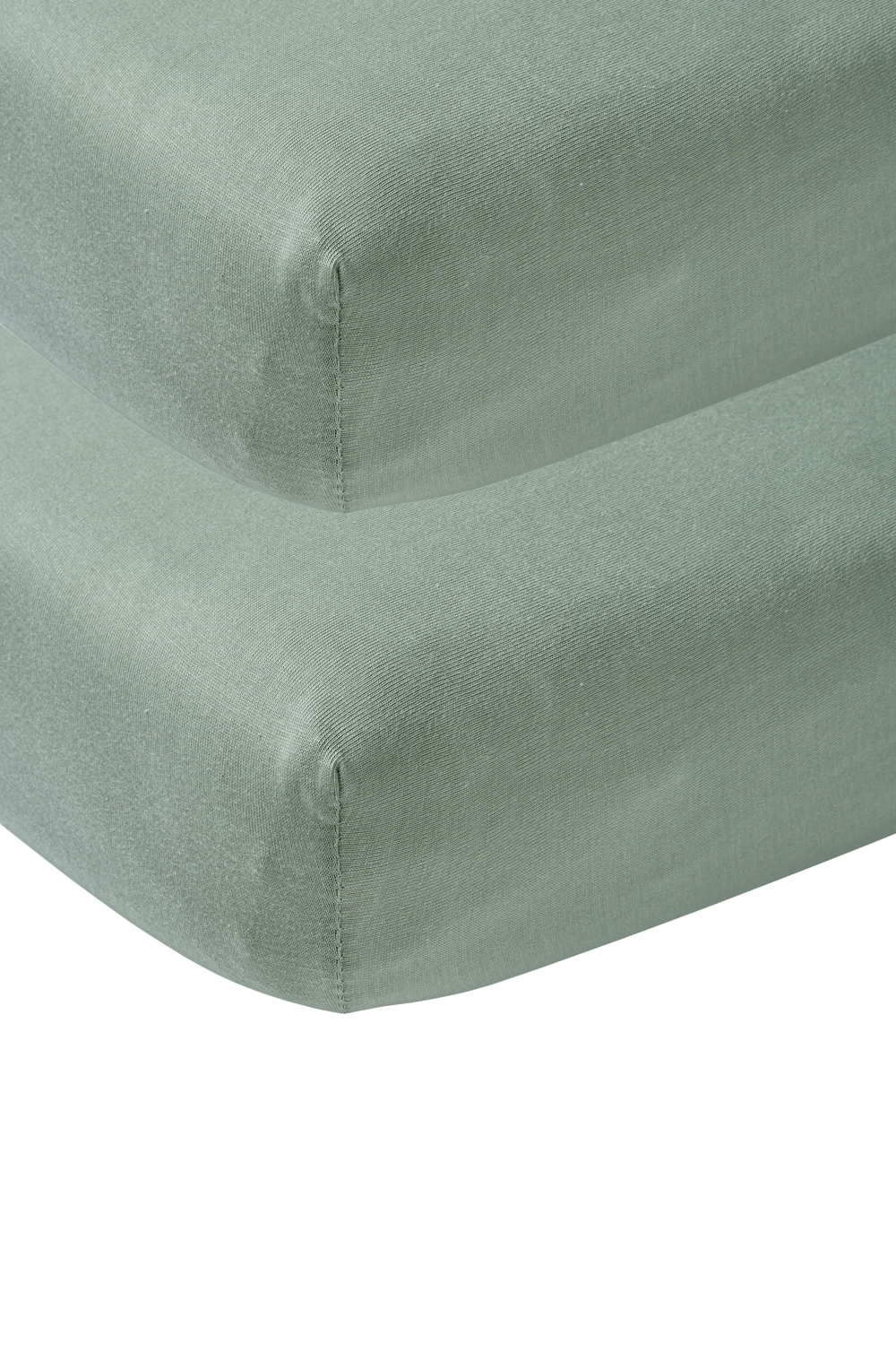Hoeslaken Juniorbed 2-Pack Stone Green 70x140/150cm - afbeelding 2