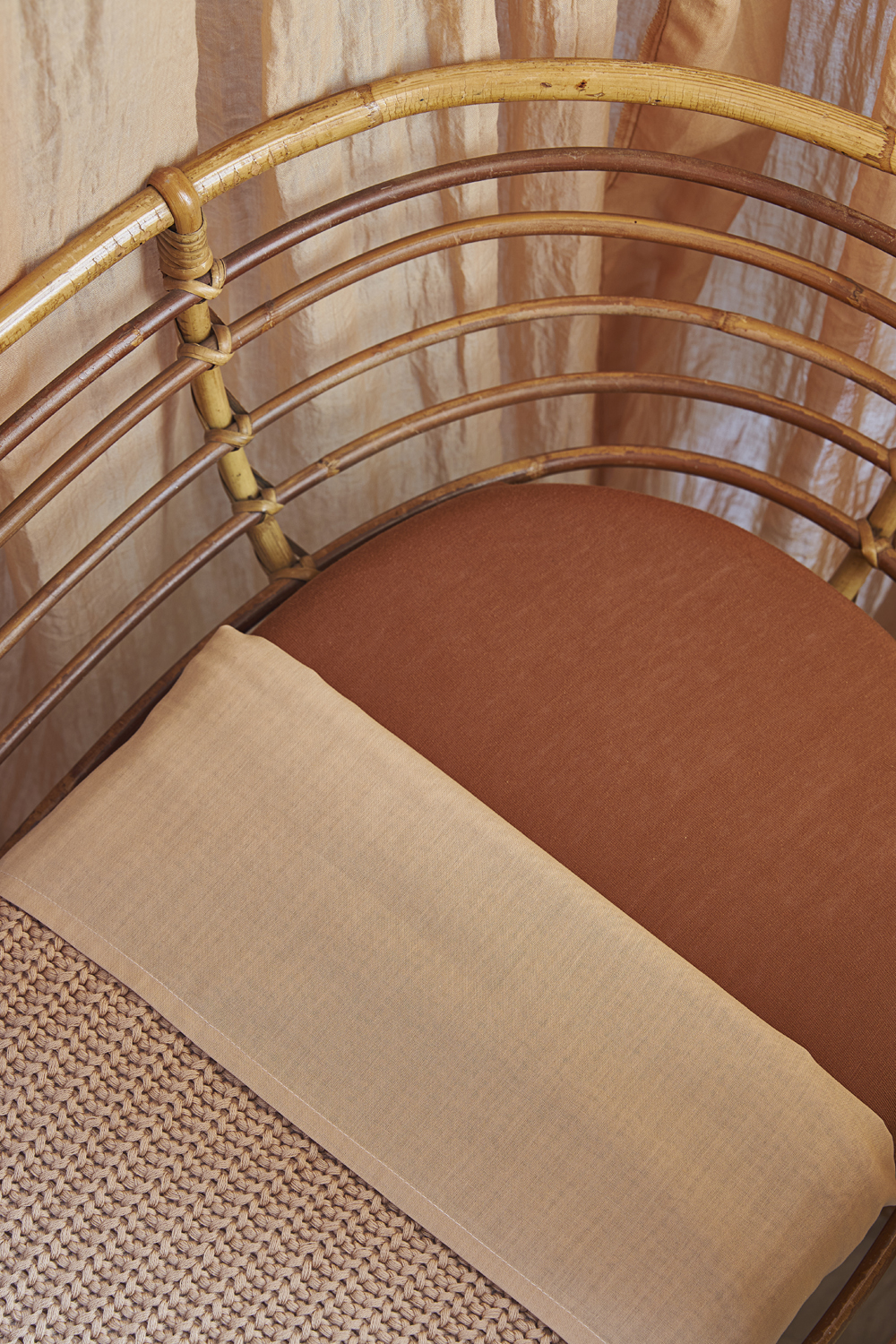 Wieg Hoeslaken Jersey Uni - Camel - 40x80/90cm