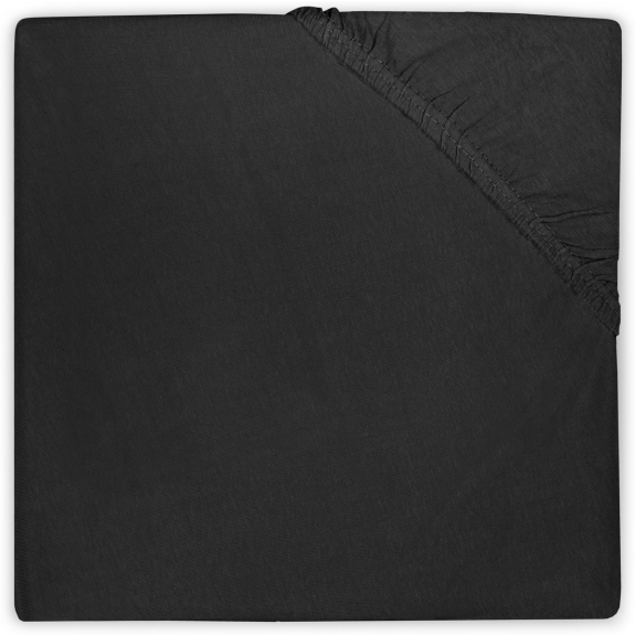 Jollein - Boxmatras Hoeslaken Jersey - 75x95 cm - Zwart