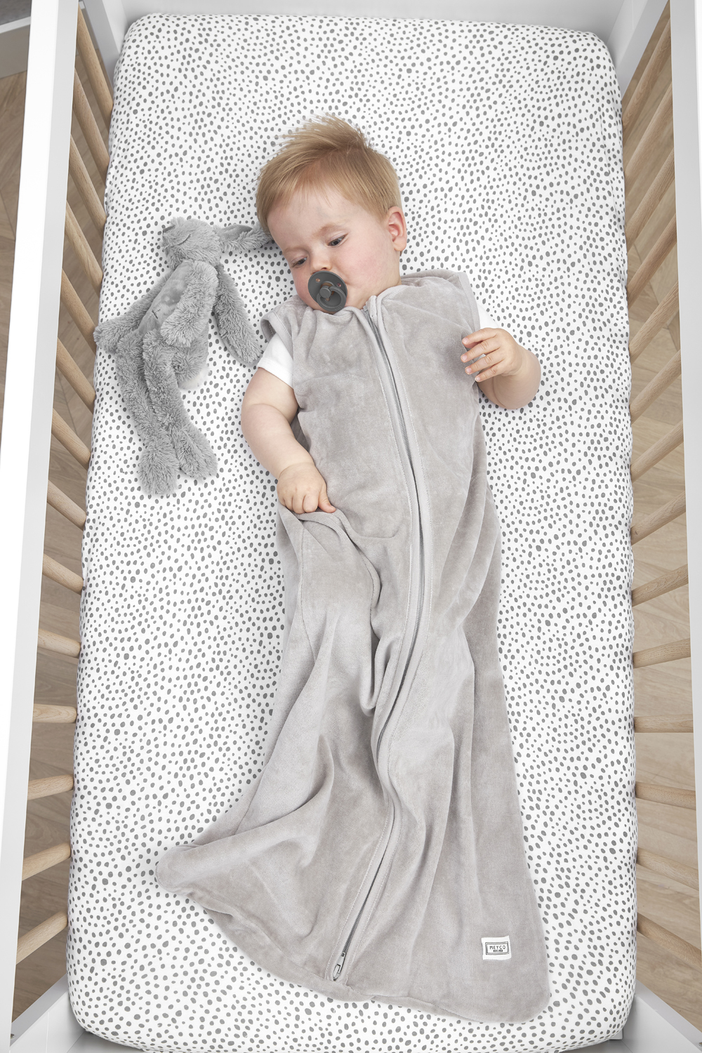 Hoeslaken Wieg Cheetah Grijs 40x80/90cm - afbeelding 2