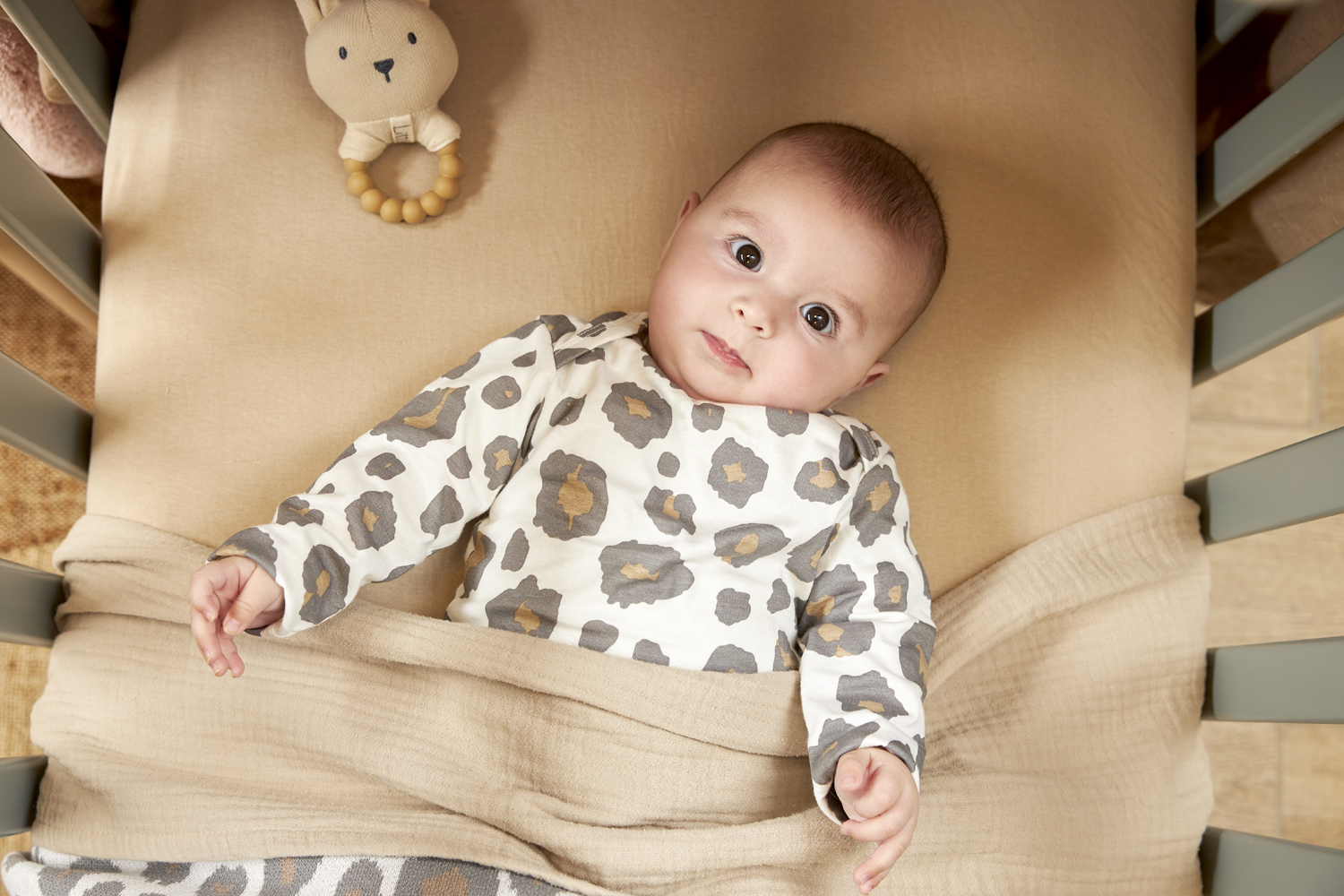 Juniorbed Hoeslaken 2-pack Jersey Uni - Sand - 70x140cm - afbeelding 5