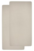 Juniorbed Hoeslaken 2-pack Jersey Uni - Sand - 70x140cm