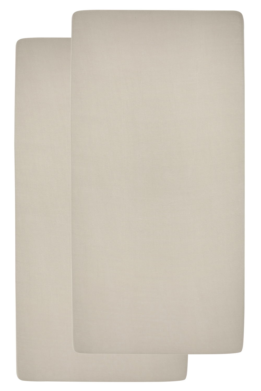Juniorbed Hoeslaken 2-pack Jersey Uni - Sand - 70x140cm - afbeelding 4
