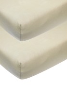 Juniorbed Hoeslaken 2-pack Jersey Uni - Sand - 70x140cm