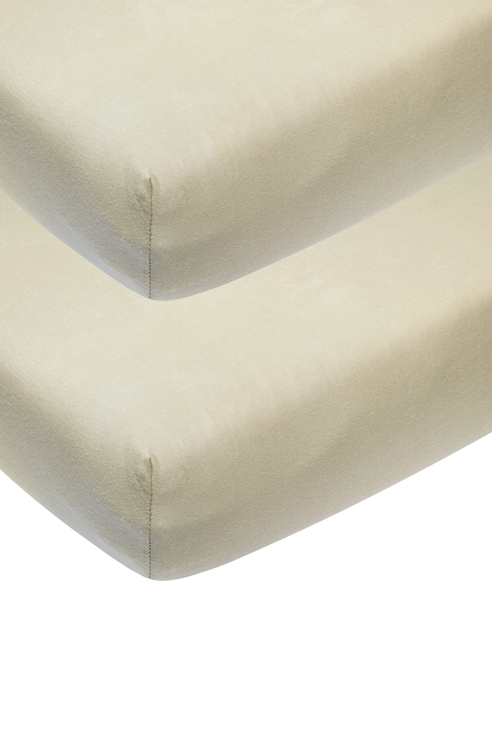 Juniorbed Hoeslaken 2-pack Jersey Uni - Sand - 70x140cm
