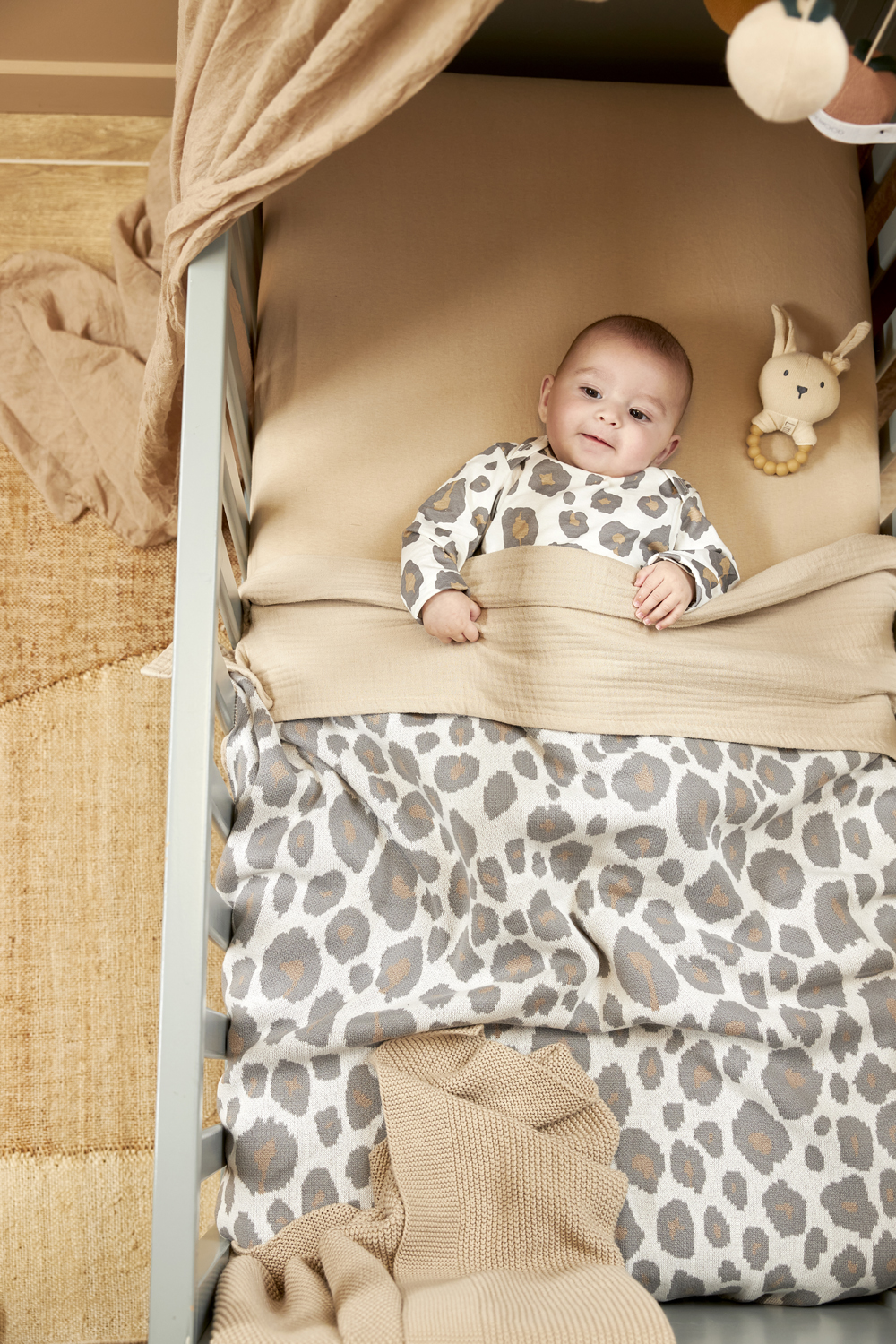 Hoeslaken Juniorbed Jersey Sand 70x140/150cm - afbeelding 5