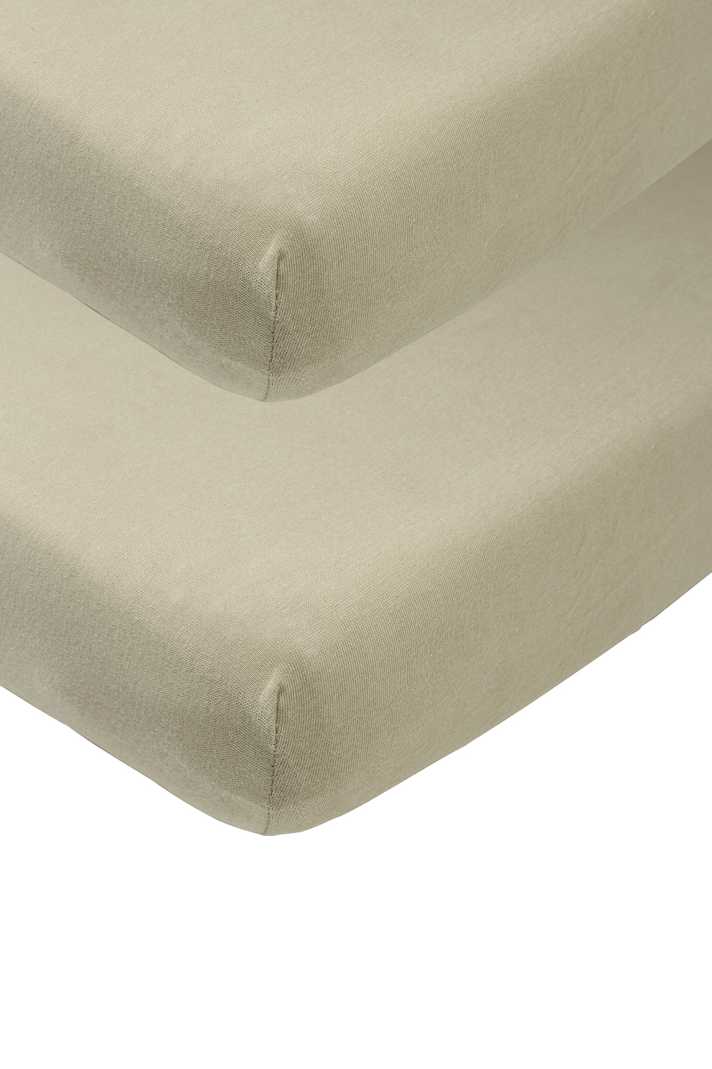 Juniorbed Hoeslaken 2-pack Jersey Uni - Taupe - 70x140/1 - afbeelding 2