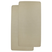 Meyco - Hoeslaken Ledikant 2-Pack Taupe Jersey Uni