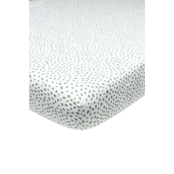 Eenpersoonsbed Hoeslaken Cheetah - forest green - 90x200