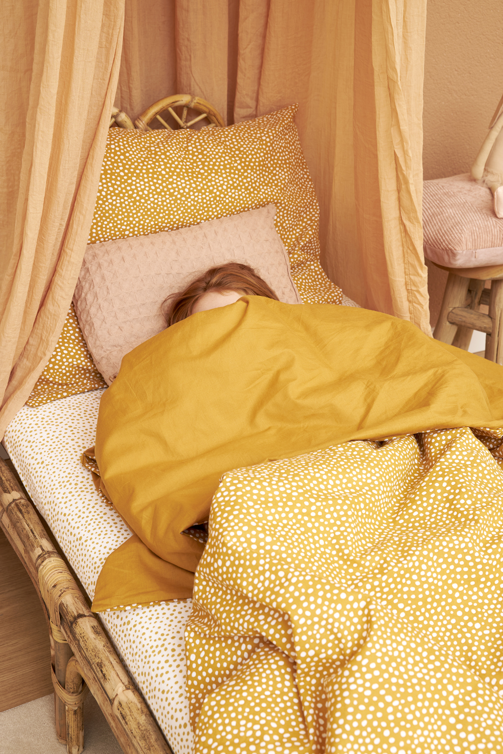 Eenpersoonsbed Hoeslaken Cheetah - honey gold - 90x200cm