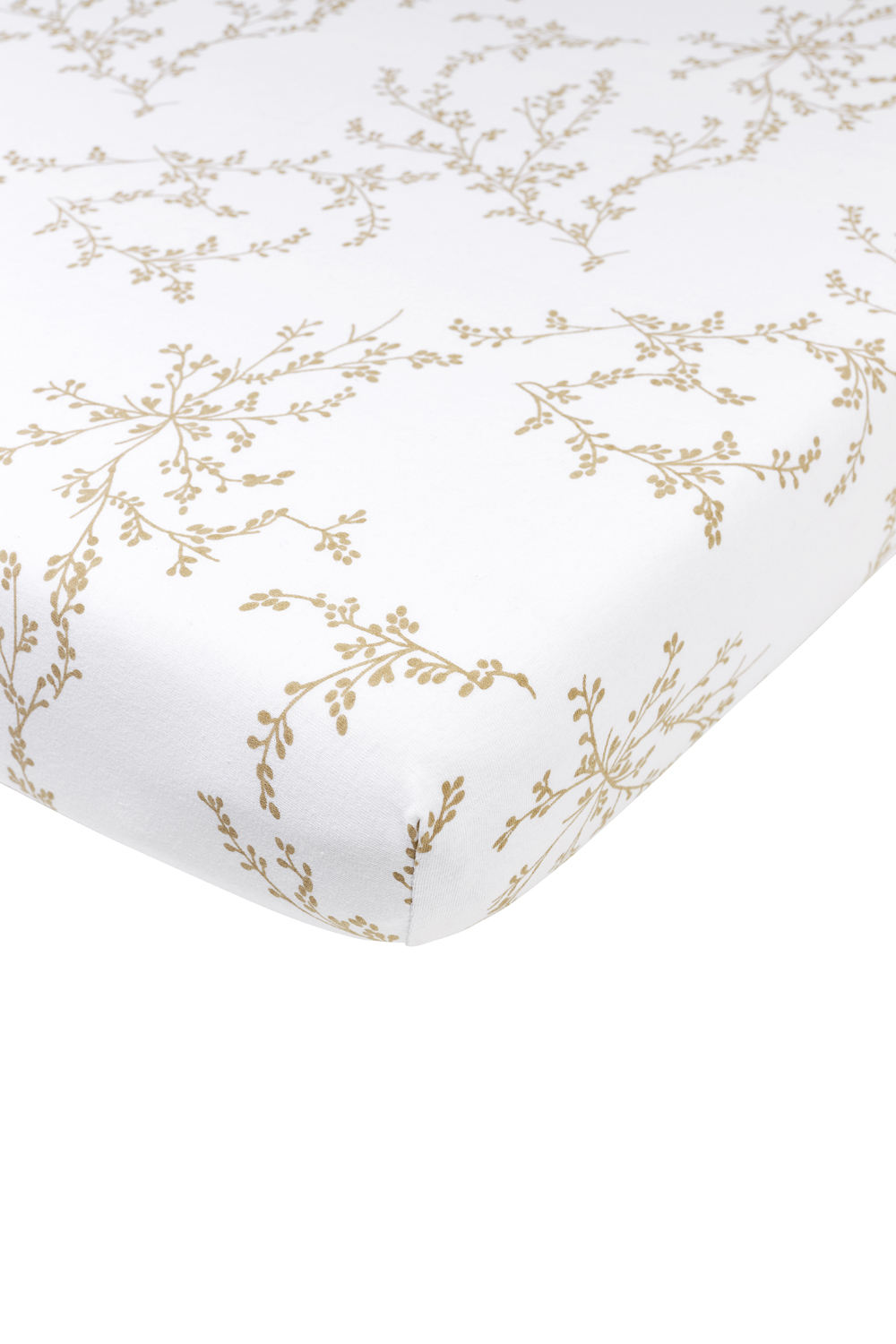 Hoeslaken Ledikant met Branches Patroon - Sand - 60x120c - afbeelding 2