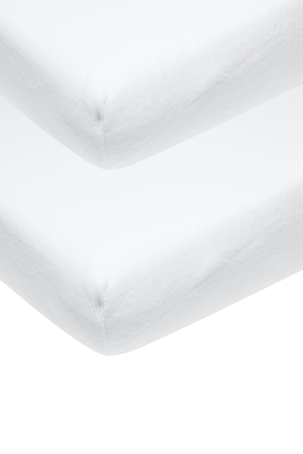 Molton Stretch Hoeslaken Co-Sleeper 2-Pack - Wit - 50x90