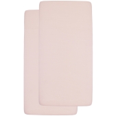 Hoeslaken Ledikant 2-Pack Jersey - Soft Pink - 60x120cm