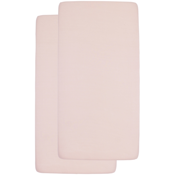 Hoeslaken Ledikant 2-Pack Jersey - Soft Pink - 60x120cm