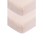 Hoeslaken Ledikant 2-Pack Jersey - Soft Pink - 60x120cm