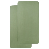 Hoeslaken Wieg Jersey Uni - Olijfgroen - 40x80/90cm