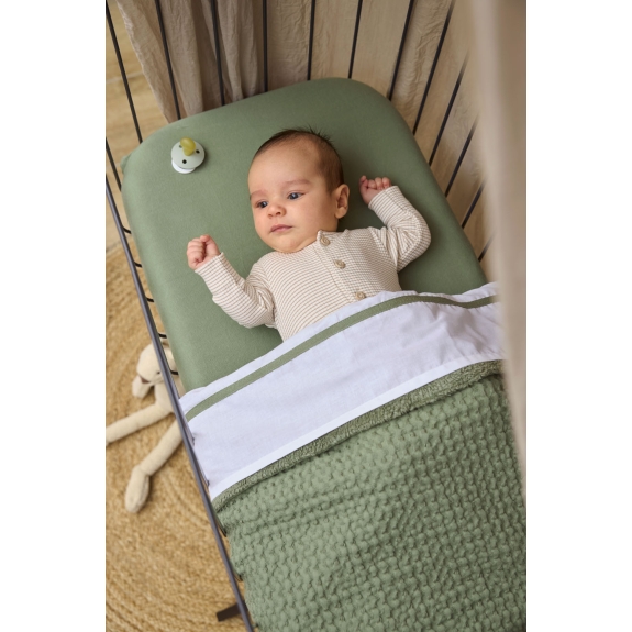 Hoeslaken Wieg Jersey Uni - Olijfgroen - 40x80/90cm