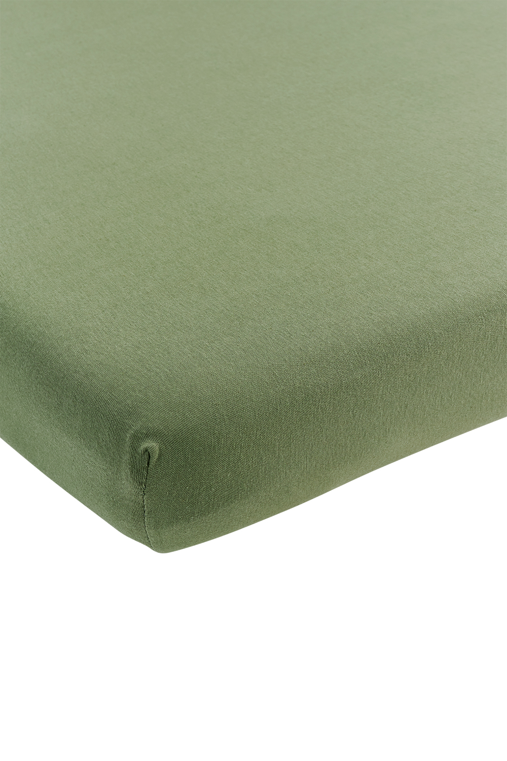 Hoeslaken Ledikant Olive Green 60x120cm - afbeelding 2