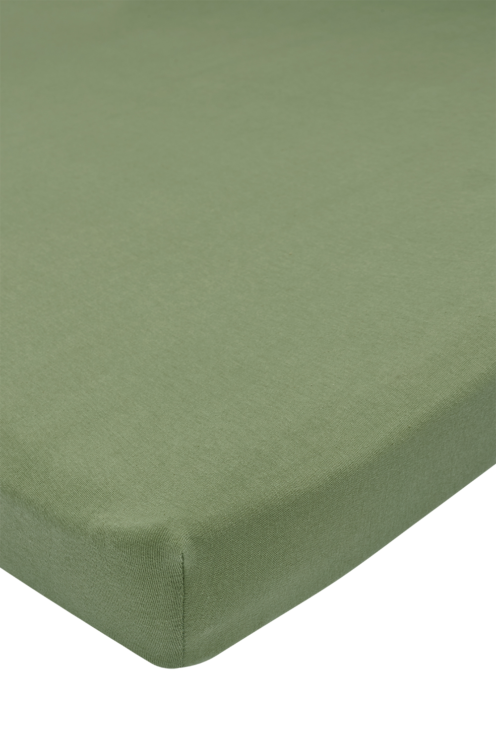 Hoeslaken Boxmatras Jersey Uni - Olijfgroen - 75x95cm - afbeelding 2