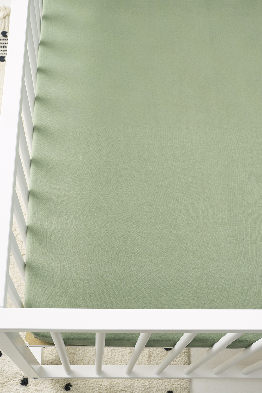 Hoeslaken Boxmatras Jersey Uni - Olijfgroen - 75x95cm - afbeelding 5