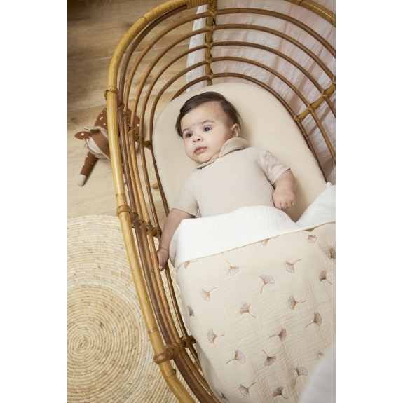 Hoeslaken Wieg Jersey Uni - Soft Sand - 40x80/90cm