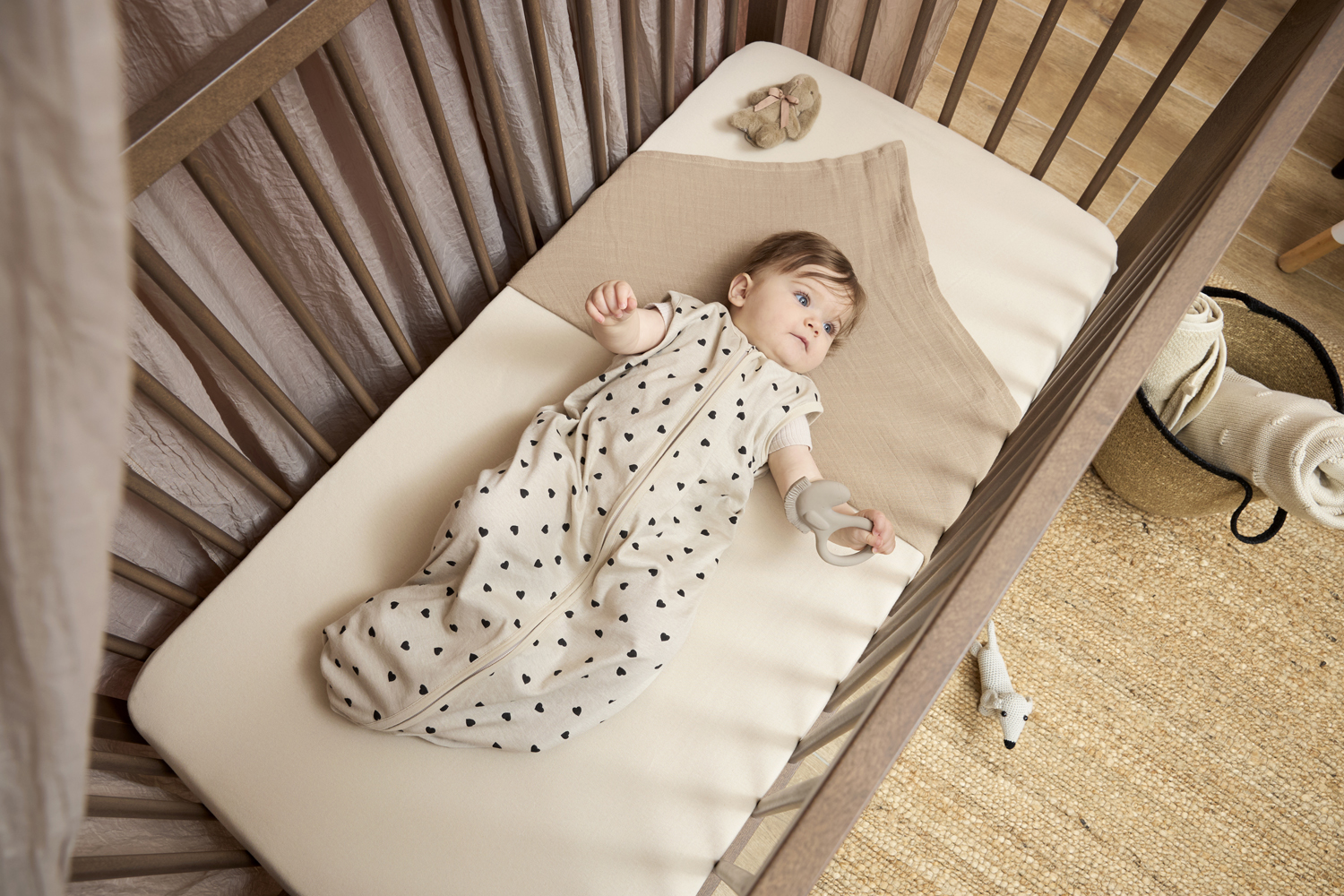 Hoeslaken Juniorbed Jersey Soft Sand - 70x140cm