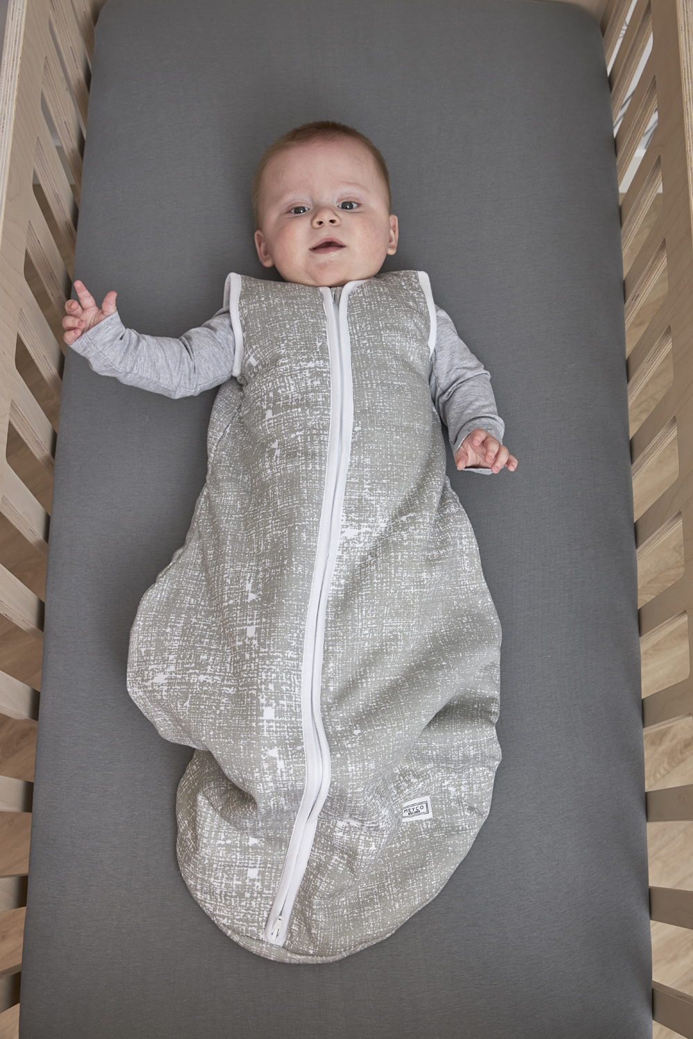 Zomerslaapzak voor Baby Fine Lines - Grijs - 62cm - afbeelding 4