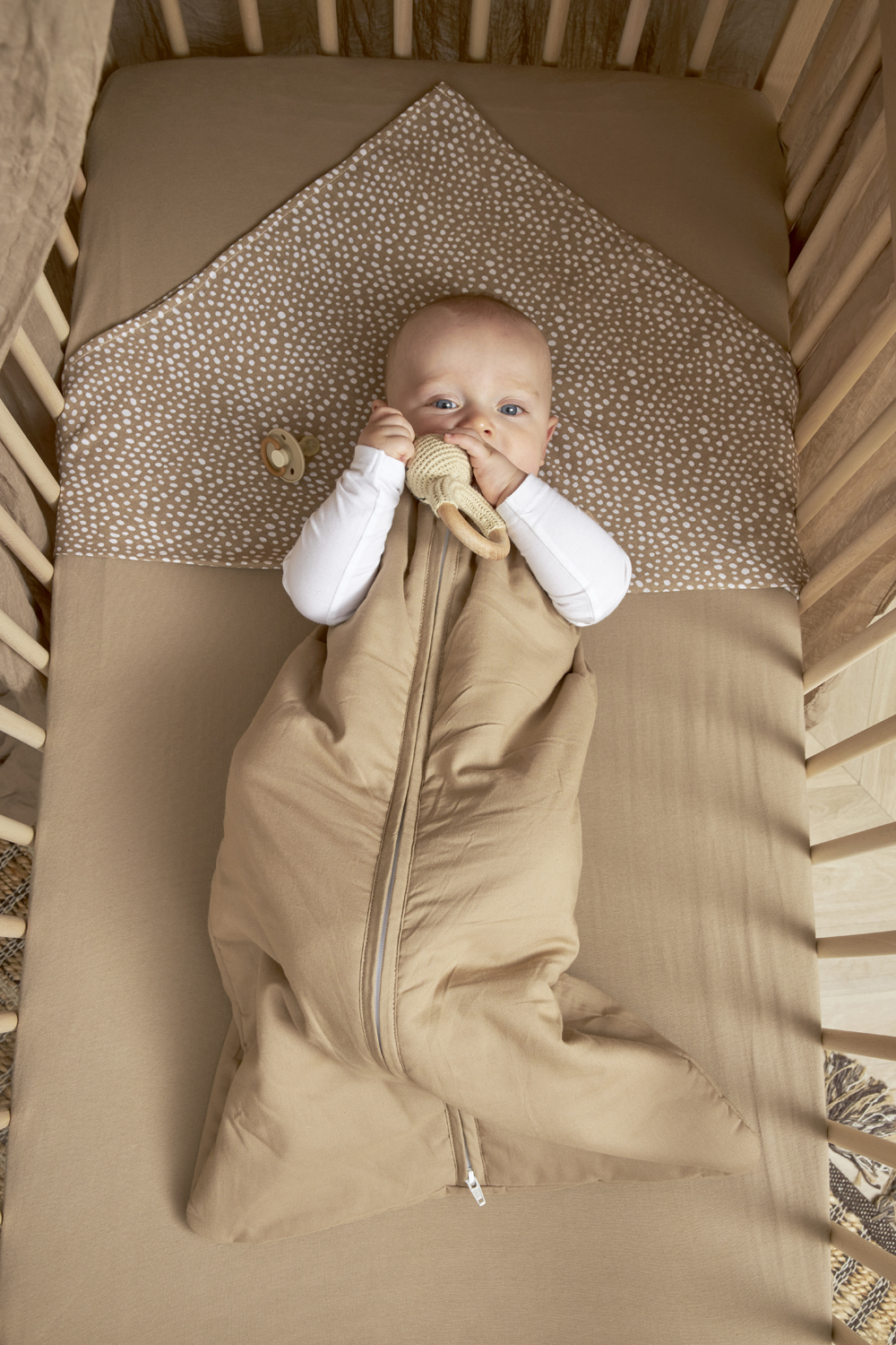 Baby Slaapzak Gevoerd Taupe 90cm