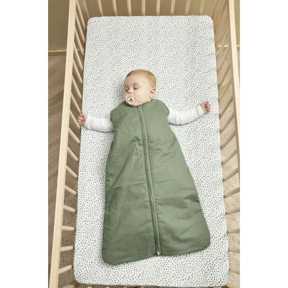 Meyco - Baby Slaapzak Gevoerd Uni - Forest Green - 110cm