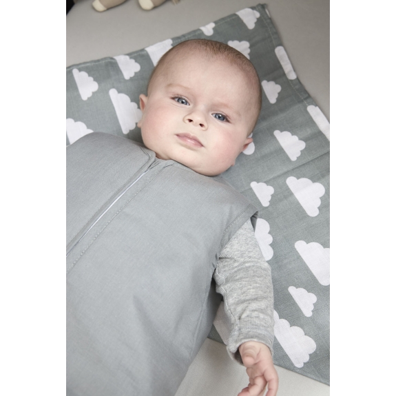 Meyco - Baby Slaapzak Gevoerd - Grijs - 90cm