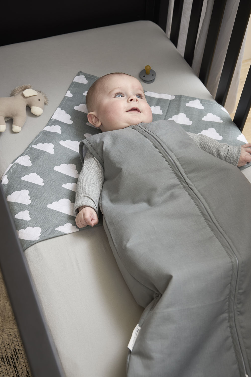 Baby Slaapzak Gevoerd Grijs 110cm - afbeelding 6