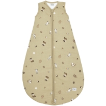 Rond Gevoerde Baby Slaapzak Forest Animals - Sand - 74cm