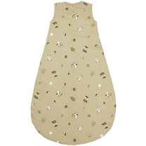 Ronde gevoerde baby slaapzak Forest Animals - zand - 98c