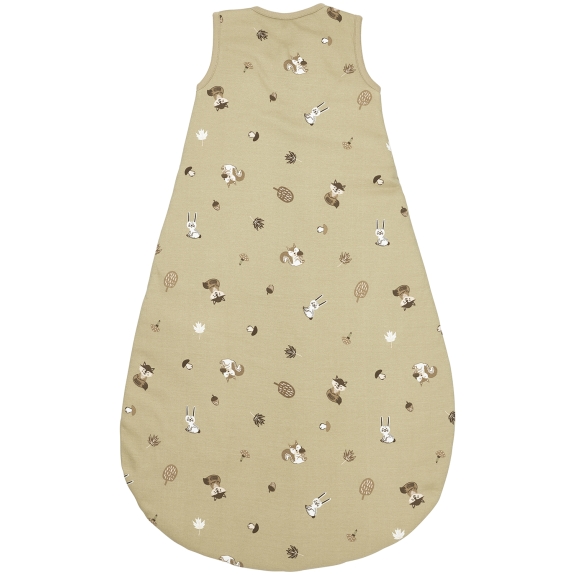 Ronde gevoerde baby slaapzak Forest Animals - zand - 98c