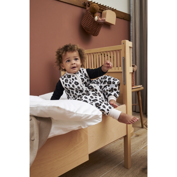 Baby Winter Slaapoverall Leopard Sand Melange 80cm