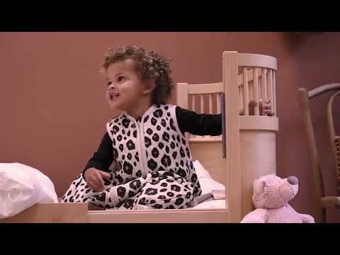Baby Winter Slaapoverall Leopard Sand Melange 80cm - afbeelding 3
