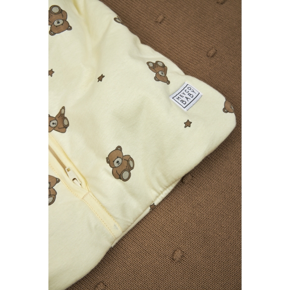 Baby Slaapzak Gevoerd Teddy Bear - Soft Yellow - 110cm
