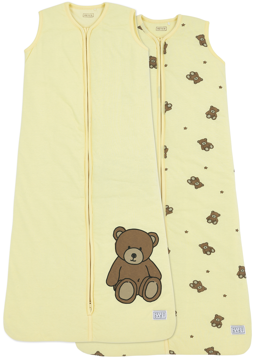 Baby Slaapzak Gevoerd Teddy Bear - Geel - 90cm - afbeelding 2
