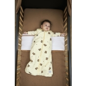Meyco - Baby Slaapzak Gevoerd Teddy Bear - Geel - 90cm