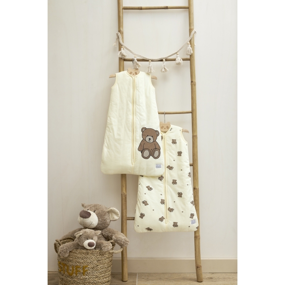 Meyco - Baby Slaapzak Gevoerd Teddy Bear - Geel - 90cm