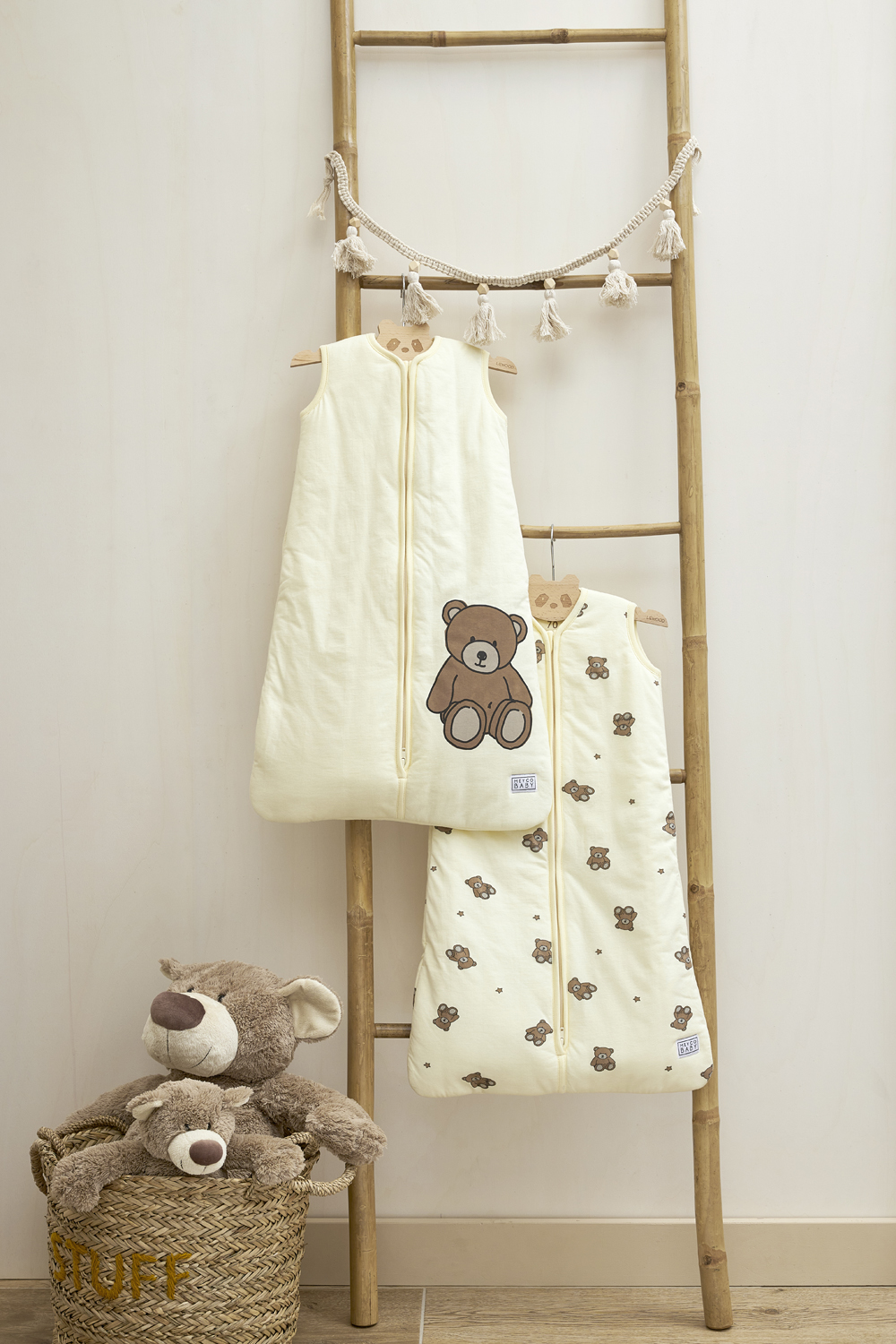 Baby Slaapzak Gevoerd Teddy Bear - Geel - 90cm - afbeelding 11