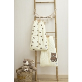 Meyco - Baby Slaapzak Gevoerd Teddy Bear - Geel - 90cm