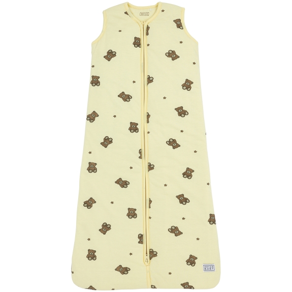 Meyco - Baby Slaapzak Gevoerd Teddy Bear - Geel - 90cm