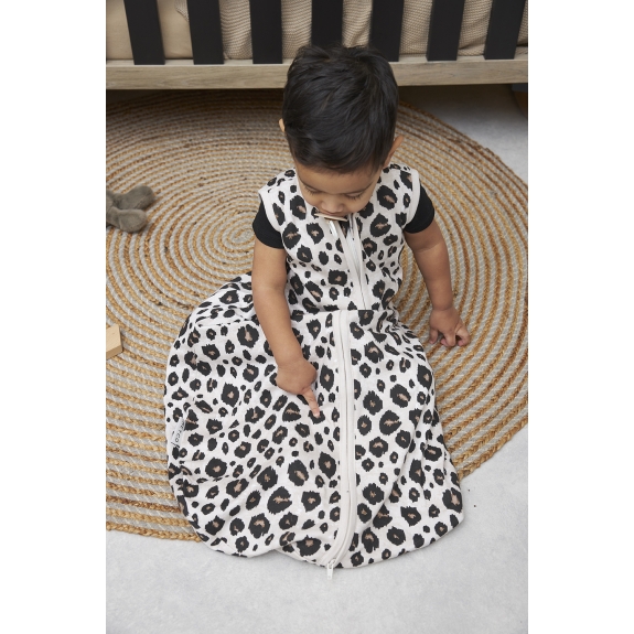 Meyco - Zomerslaapzak Baby Leopard Sand Melange 98cm