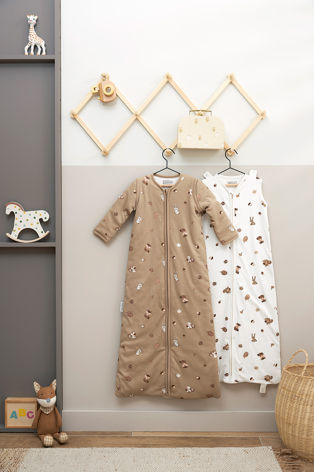 Baby Slaapzak 4 Seizoenen met Forest Animals - Sand Prin - afbeelding 8